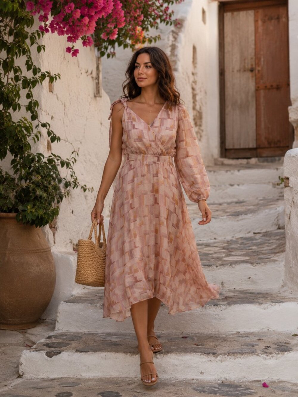 En Saison Winnie One Sleeve Maxi Dress in Sugar Berry Size Small NWT